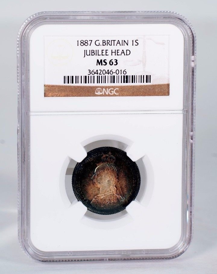 1887 イギリス1S Jubilee Head NGC MS63 1887 Great Britain 1