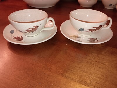1958-1960 Set Of Franciscan Autumn Leaves Cup/Saucer sets available  - Main Image