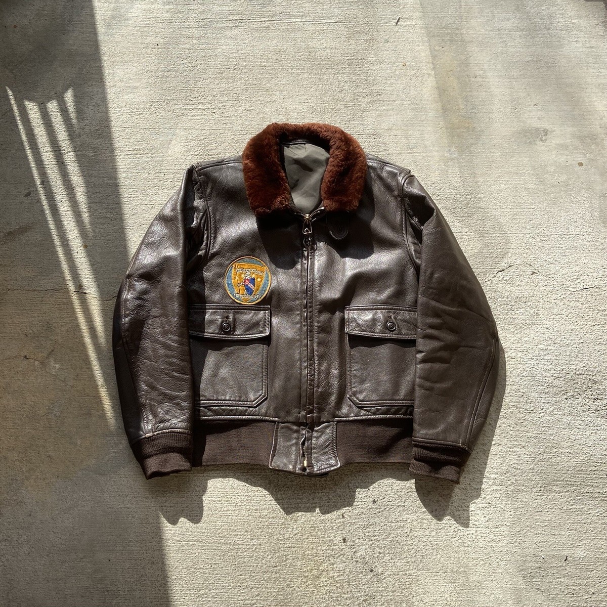 Vintage 50's Navy G1 Flight Jacket Size medium Conmar Zipper Vintage 50's Navy G1 Flight Jacket Size medium Conmar Zipper