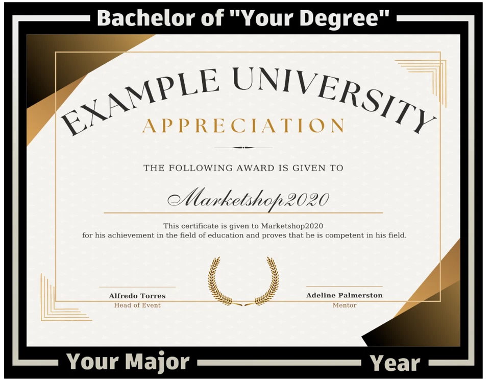 Marco de certificado de diploma para impreso en 3D de 8,5x11 hecho a medida para ti Foto 3 de 4