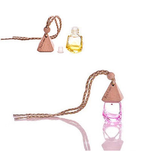Home Car Hanging Air Freshener Perfume Fragrance Diffuser Empty Glass Bottle Kit - Bild 8 von 12