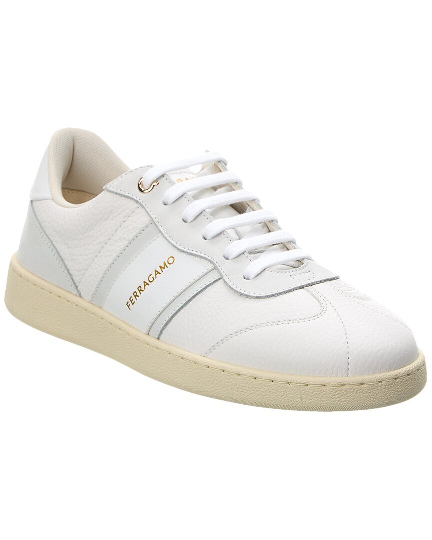 Кожаные кроссовки Ferragamo Achille Женские белые 6.5