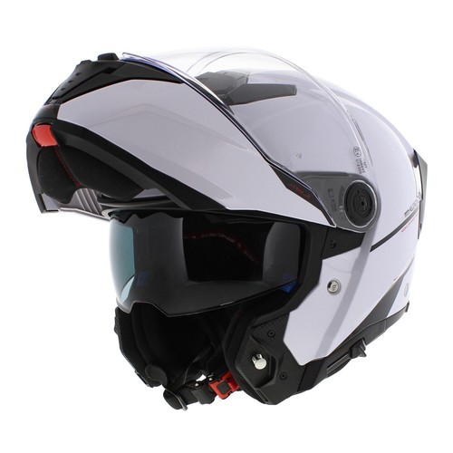 MT Atom 2 SV Modular casco de motocicleta blanco brillante sólido - Imagen 4 de 9