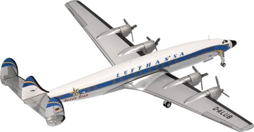 Lockheed L-1649A Super Star Commercial Aircraft Lufthansa (D-ALUB) White with by - Picture 2 of 4