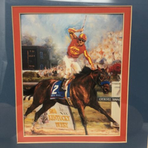 Sportpferde 1. Mai 1993 29 Cent Kentucky Derby Stempel gerahmt mit Kunstwerk - Bild 2 von 6
