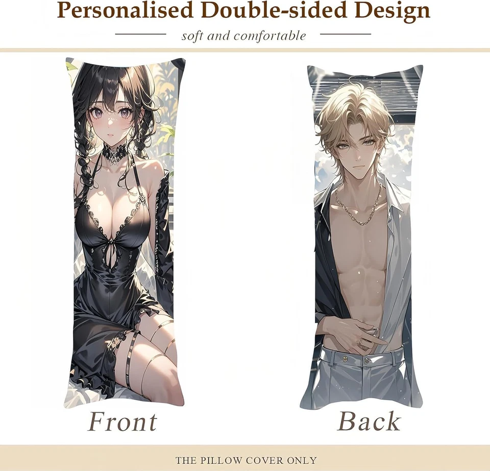 Funda de almohada corporal personalizada con texto de imagen personalizada funda de almohada regalo de amor Foto 2 de 4