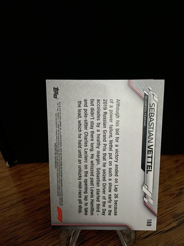 2020 Topps Chrom Formel 1 F1 Sebastian Vettel/70 70. Orange #169 - Bild 5 von 5