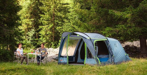 Tienda de campaña de túnel Coleman Meadowood 4 personas dormitorios negros gris camping jardín - Imagen 8 de 9