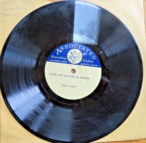 Unknown "After Your Searching" 10" 78 RPM Acetate-Brill Building Hill & Range - Imagen 2 de 3