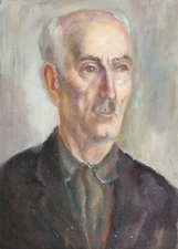 Antique oil painting male portrait