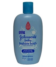 1 Johnson's Baby Bubble Bath Original Blue Bottle Gentle Every Day Use 15 fl oz