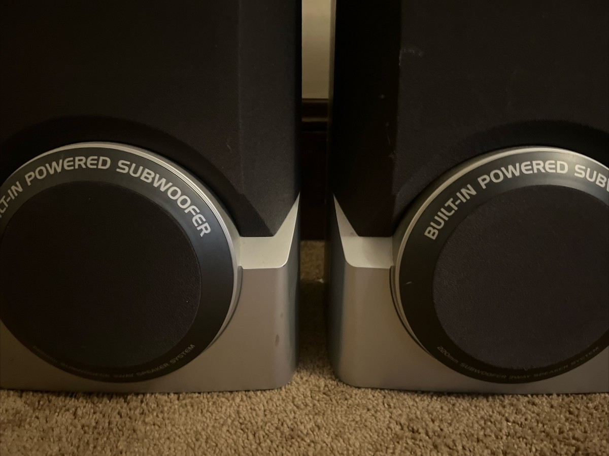 Vintage Aiwa SX-WZL500 Stereo Speaker/Subwoofer Pair Works! | eBay