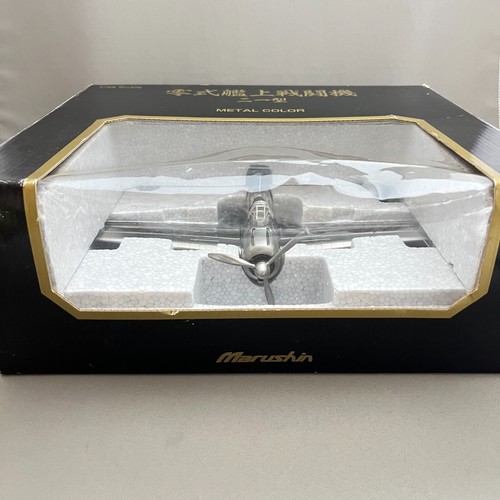 WW2 Zero Carrier Fighter Type 21 ZEKE Marushin 1/48 Diecast Metal Color Instock2 - Picture 2 of 19