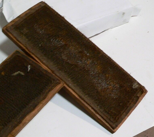 PAIR of Old Whittemore No. 10 Cotton Carder Sheep Wool Combs Brushes L.S. Watson - Picture 7 of 8