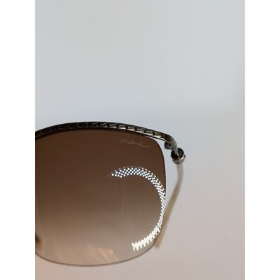 Lanvin Cat - Eye Gold Sunglasses with Rhinestone Detail and  display picture 2