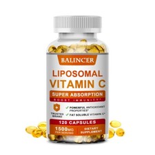 Vitamin C Softgels Zinc Immune Support Antioxidant Promotes Glowing Skin 120 CT