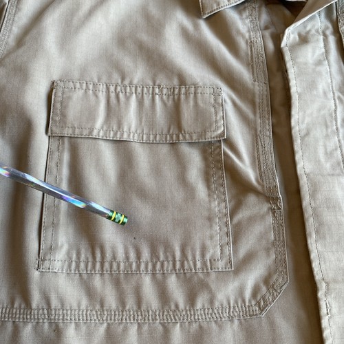 5.11 Tactical Shirt Men's 2XL Khaki 72002 Long Sleeved Thick Heavy Material - Picture 9 of 17