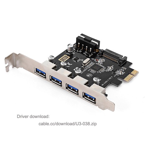 USA 5Gbps 4 Ports PCI-E to USB 3.0 HUB PCI Express Expansion Card Adapter - Picture 11 of 11