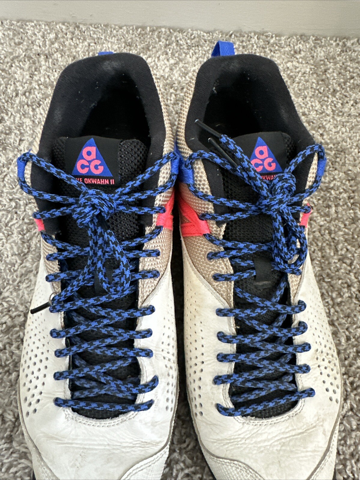 Nike Okwahn 2 II ACG Sail Racer Blue Pink 2018 Mens Size 11 Shoes #525367-100 image 8