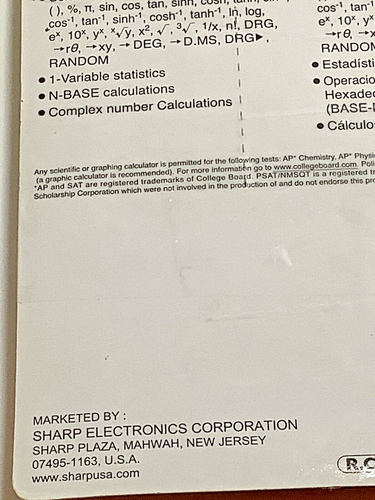 Sharp EL-501XB-WH Scientific Calculator - NEW Sealed Package (131 Functions) - Picture 7 of 9