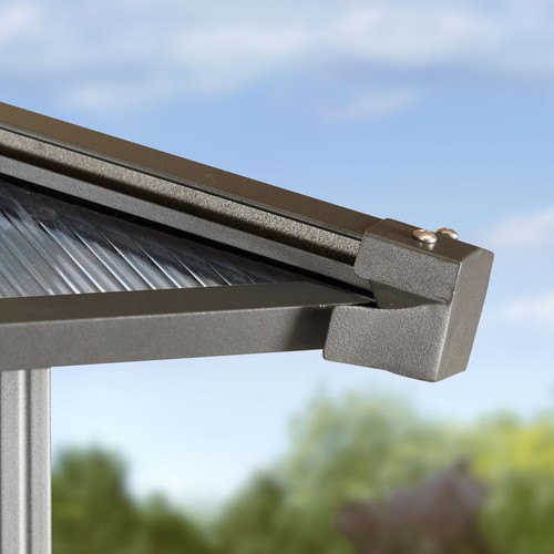 Aluminium Garden Gazebo 4x4m Gazebo Hardtop Fixed Roof Garden Tent Pergola Gazebo - Picture 8 of 9