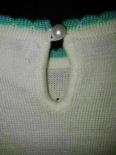 Girls Size 7 8 Sweater Dress HARTSTRINGS White Aqua Orange  - Picture 7 of 8