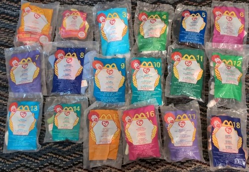 McDonald's TY 2000 ¡Beanie Beanie Babies! ¡Juego completo de 18! Precintado en paquetes - Imagen 1 de 8