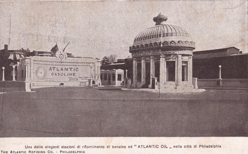 Pennsylvania - Philadelphia - Atlantic Oil Tankstelle - italienische Postkarte - Bild 1 von 2