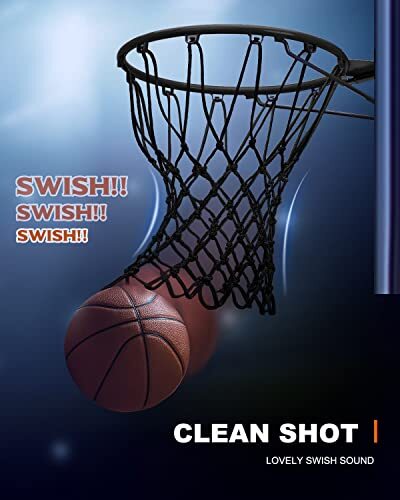 Basketball Net Replacement Heavy Duty, 2023 Professional On 12 Loops, 21" Black - Picture 5 of 7