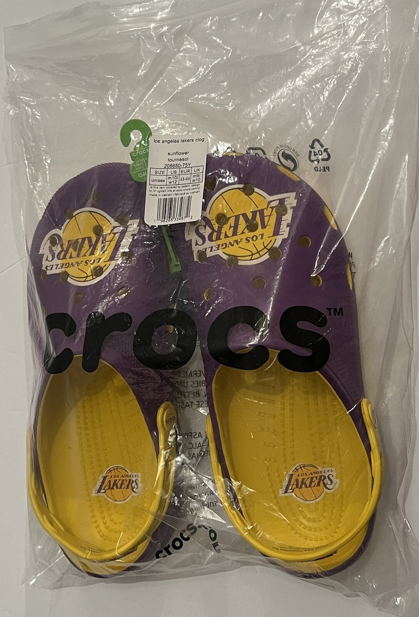 NEW Los Angeles Lakers Crocs Basketball NBA Clog Men display picture 1