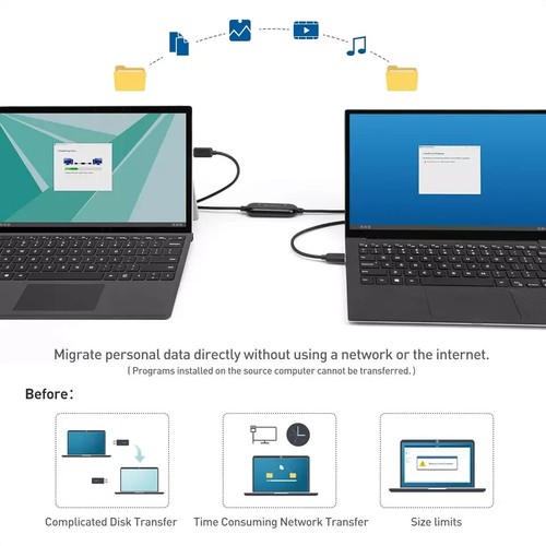 Cable Matters USB 3.0 Data Transfer Cable PC to PC for Windows, USB Transfer Cab - Picture 4 of 8
