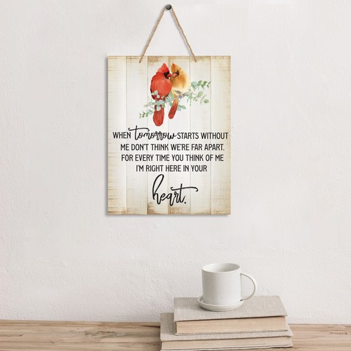 Memorial Hanging Gift Ribbon Sign for Loss of Loved One 12x15 - I'm Right Here - Picture 14 of 18