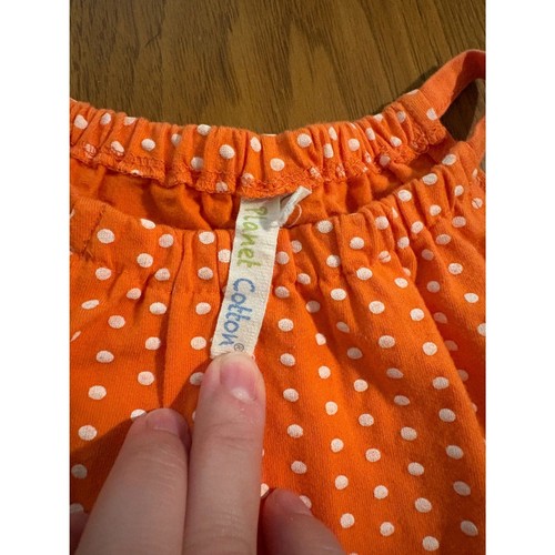 Neu ohne Etikett Planet Baumwollkleid orange gepunktet - Bild 2 von 5