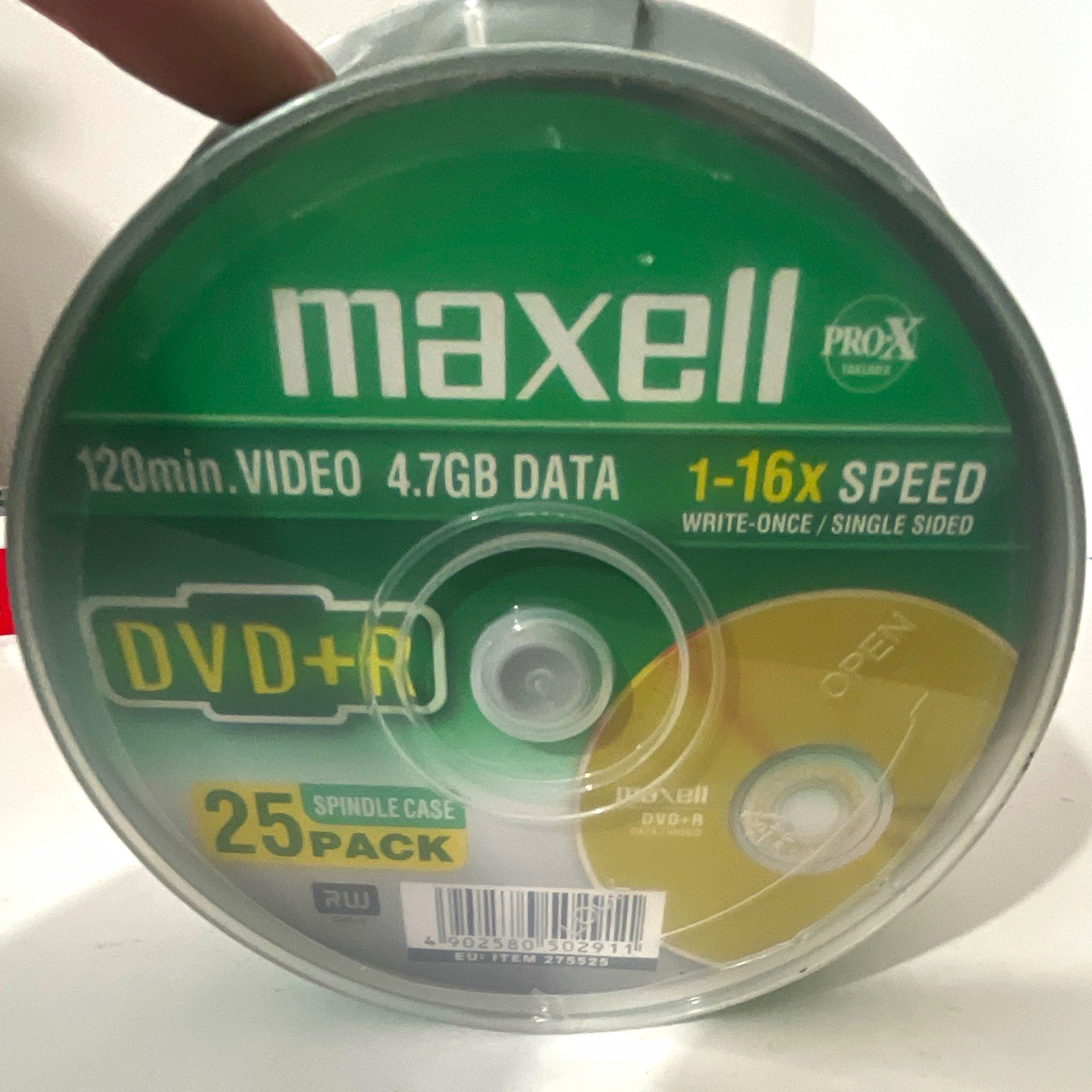 Maxell ProX DVD+R 4.7GB 16x Recordable Write-Once 25 Pack Spindle