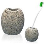 Handmade River Stone Toothbrush & Razor Holder 2-Pack – Natural Bathroom