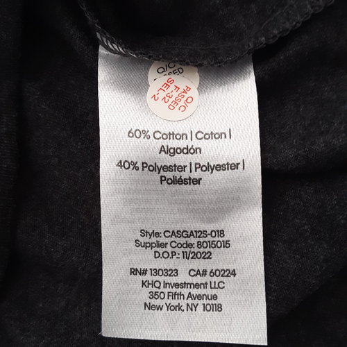 Calvin Klein Performance Girls Size M (8/10) Muscle Crop Logo T-Shirt Gray Tee - Picture 6 of 9
