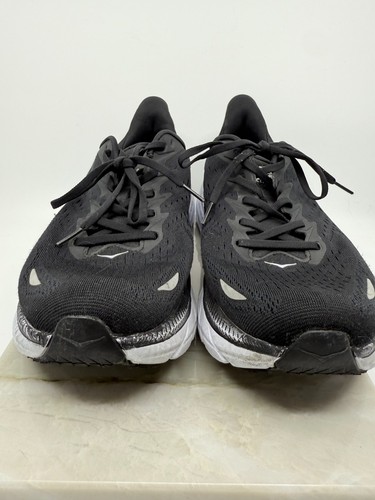 Zapato para correr Hoka One One Clifton 8 negro blanco para hombre talla 11,52E cómodo para caminar - Imagen 4 de 10