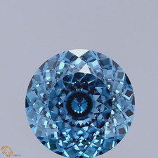 Blue Color 1.00 CT Portuguese Cut Lab Grown CVD Diamond VVS1