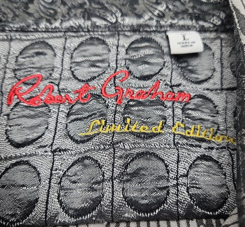 Large Robert Graham Shirt Mens Black Classic Limited Edition IMPERIAL COUNTY - Picture 3 of 7