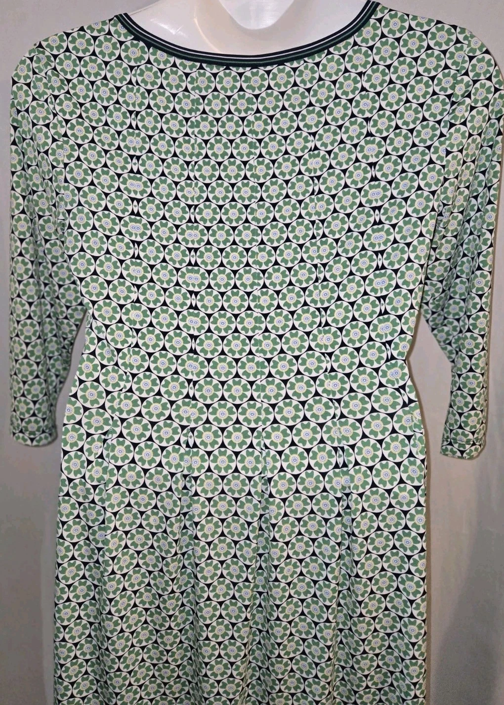 VETEMENTS Abito MAX STUDIO (XLARGE) comodo manica 3 4 plissettato lunghezza ginocchio blu e verde