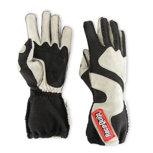 RaceQuip® 356605RQP 356 Series Driving Gloves - SFI 3.3/5 - Black/Gray - Large - Picture 4 of 5