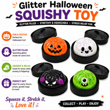 Glitter Halloween Ghost Dumpling Squishy Slow Rising Stress Toy