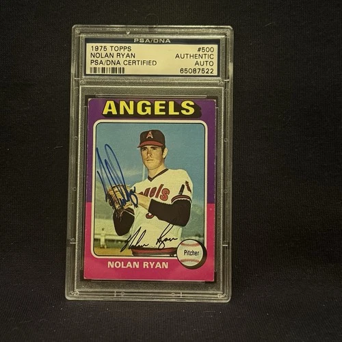⚾ 1975 Topps NOLAN RYAN #500 California Angels METS ASTROS TX HOF Signed PSA/DNA