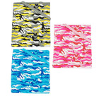 NEW Set of 3 Colorful Camo Shopping Bags Reusable Market Totes 15x17 in.