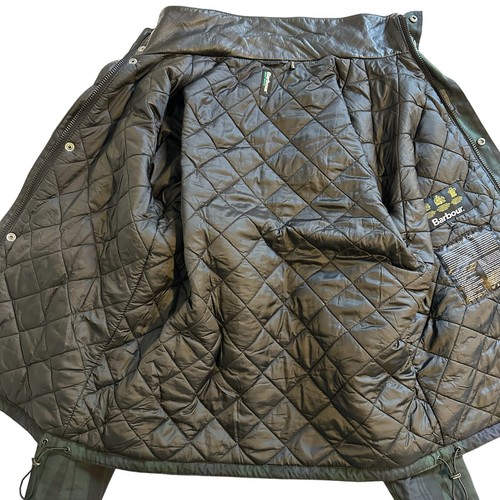NUEVO SIN ETIQUETAS Barbour Night Watch Two Bell Tartán Cuero Borde Cera Chaqueta Grande - Imagen 3 de 10