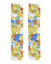 The Simpsons Men's Novelty Family Sublimated Crew Socks Shoe Size 6-12
