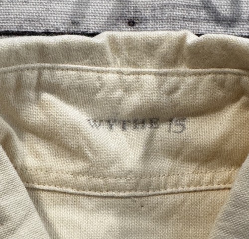 Wythe New York Oxford Short Sleeve Shirt Mens Sz 15 Small Off White OG Portugal - Picture 17 of 19