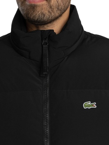 Lacoste Daunenjacke Herren wasserabweisend mit Kapuze, schwarz - Bild 5 von 11