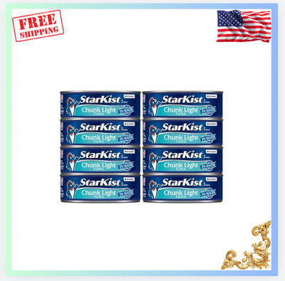 New Chunk Light Tuna in Water 8 Pack 5oz Wild Caught High Protein Ready to Eat