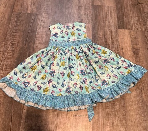 Custom made Rainbow Fish Twirl Dress